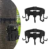 Sailortenx Treestand Strap Gear Hangers 2 Pack with 10 Large Hooks, Lightweight Multi-Hook Accessory Holder, Outdoor Tree Stand Bow & Gear Hanger for Hunting, Camping, Hiking