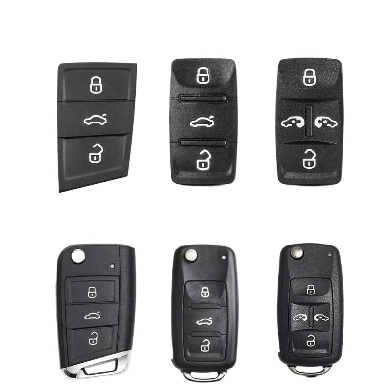 for VW Golf Mk7 GOL Key Skoda Rapid Superb yeti Seat Ibiza Altea Leon 1PCS Car Key Buttons Pad(Model 3)