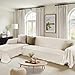 HOMERILLA Sectional Couch Covers for Sectional Sofa L Shaped Sofa Cover Blanket 2 Pieces L Shape Furniture Protector for Pets Dogs(Ivory, X-Large)