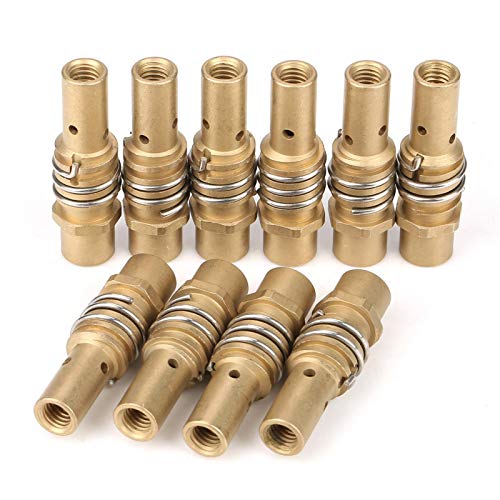 10pcs Contact Tips Holders, Welding Torch Nozzle MIG Welder Consumable Accessory Contact Tips Set Fit for 15AK Torch Gun