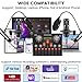 Podcast Equipment Bundle for 2, Audio Interface with Cardioid Designer BM800 Mic for Gamer and All-in-One DJ Mixer, Perfect for Live Streaming, Singing, YouTube
