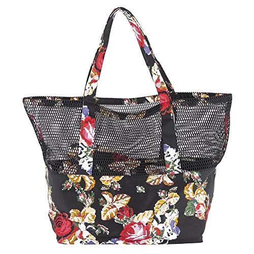 Sac à bandoulière Estella Noir avec des Fleurs en tissu ACACM002FLOW