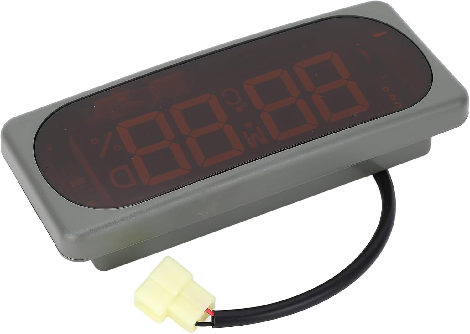 Car Digital Temperature Humidity Display Clock DC24V Electronic Clock Hygrothermograph Accurate Time Reading Stable for Vehicles Yachts