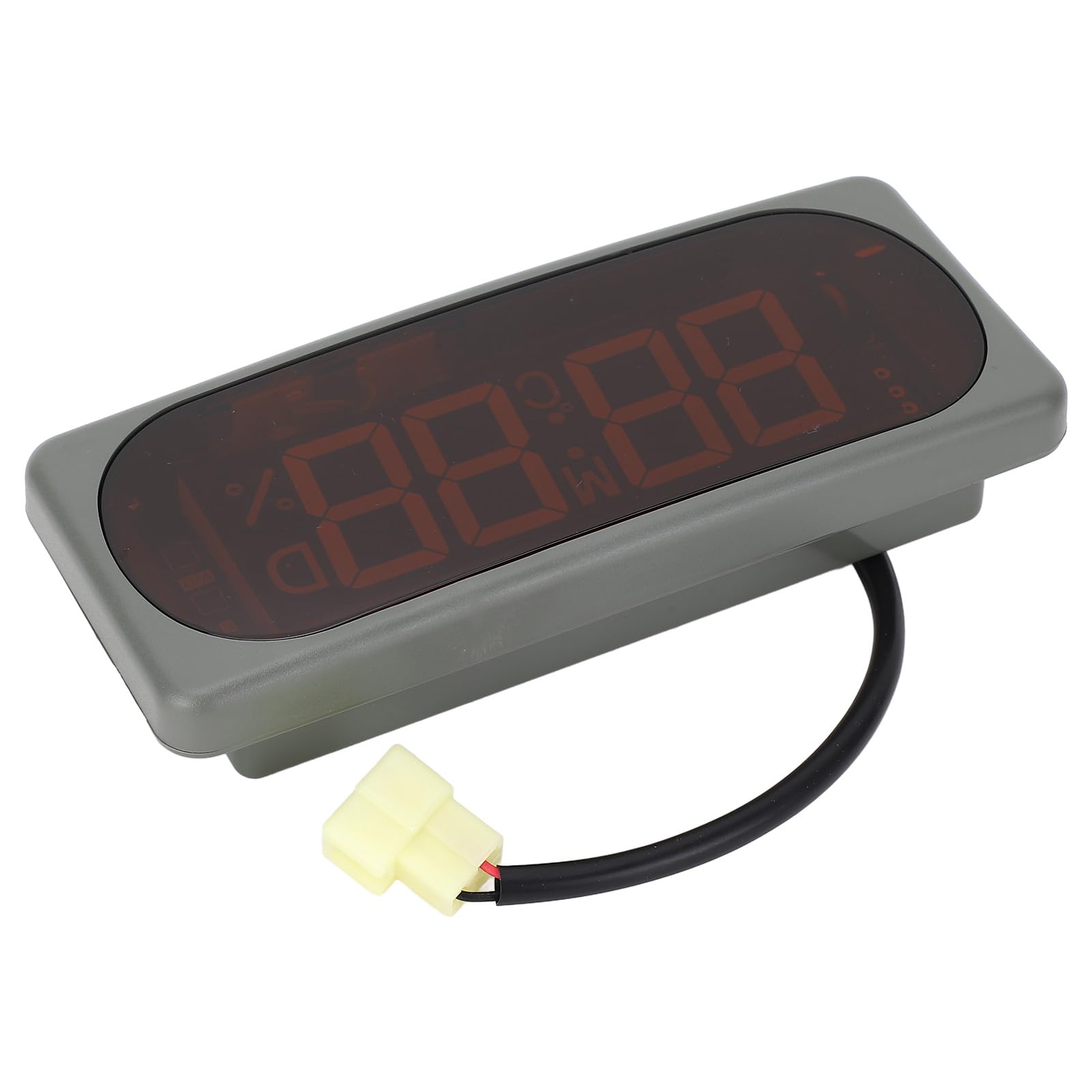 Reloj digital para automóvil con pantalla de temperatura y humedad, higrotermógrafo electrónico para vehículos, alimentado por 24 V CC, muestra año, mes, día y hora, montaje empotr