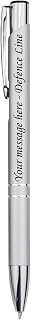 Defence 1 x Personalised Deep Engraved Custom Aluminium Limited Edition Pen | Design A Truly Unique Present | Laser Engraved - Silver