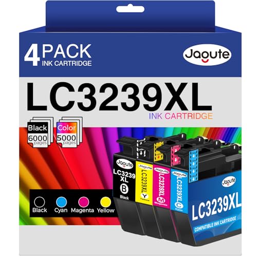 LC3239XL Ink Cartridges Compatible for Brother LC3237XL LC3239 XL Ink Cartridges for Brother HL-J6000DW MFC-J5945DW MFC-J6945DW HL-J6100DW MFC-J6947DW (4 Pack, Black/Cyan/Magenta/Yellow)