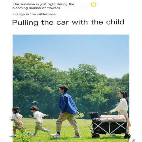 DFGHNBVC Mesa Plegable De Aluminio para Exteriores con Carrito De Playa, Remolque Manual para Actividades Al Aire Libre, Ka - imagen 3