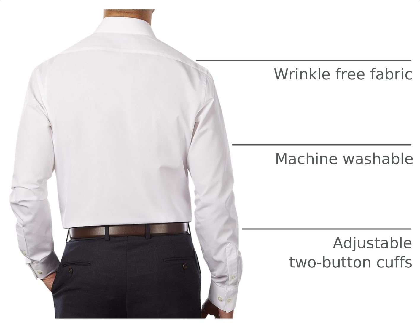 Van Heusen Mens Dress Shirt Regular Fit Poplin Solid image 4