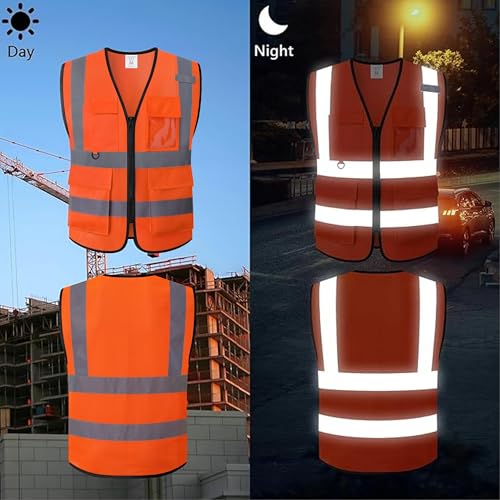 Image of Safety Vest for Men Women Hi Vis Vest with Pockets Mesh High Visibility Vests Meets ANSI /ISEA Standards