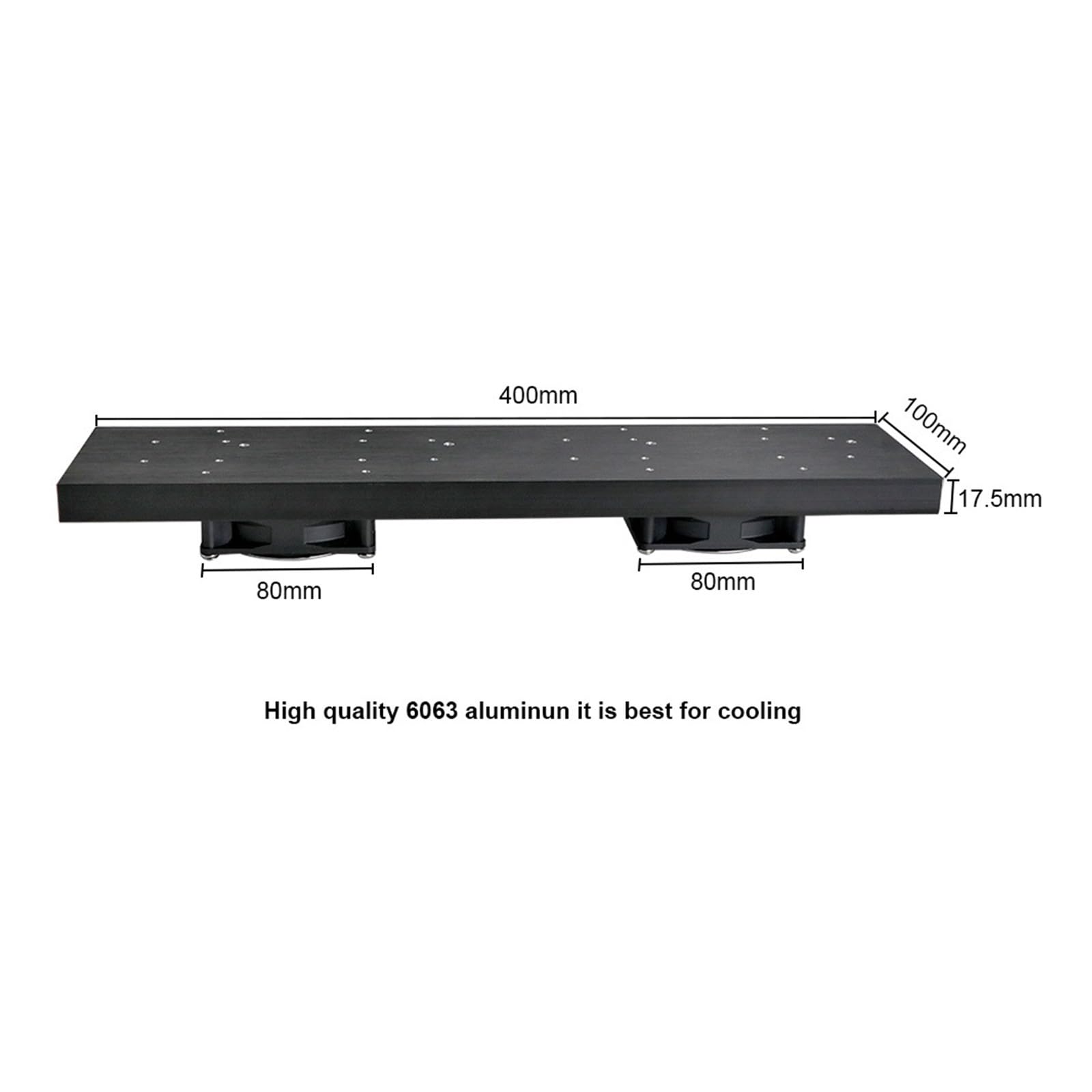 Lampa roślinna 400x100x40mm 200W 300W chłodnica aluminiowa radiator układ chłodzenia z wentylatorem chłodzącym do oświetlenie LED do uprawy oświetlenie akwarium