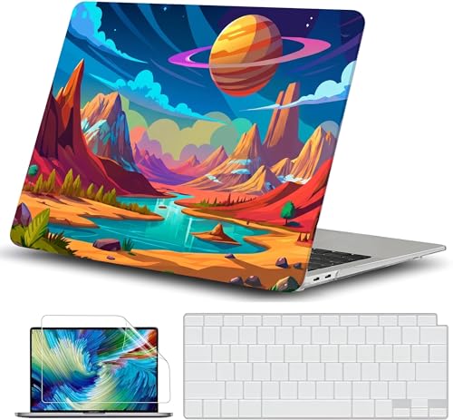 Funda MacBook Air 13.6 M5 M4 M3 M2 carcasa rígida A3449 A3240 A3113 A2681 cubre teclado diseño 08