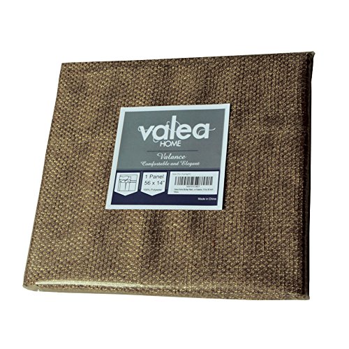 Valea Home Burlap Natural Tan Valance Rod Pocket Window Curtain Valance Rustic Home Décor 56 By 14 Inches #TOP6