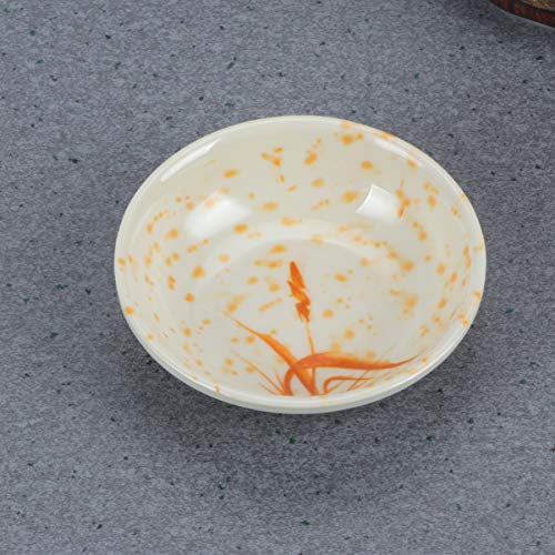 Hemoton 6pcs Mini Sauce Dishes Melamine Round Seasoning Dishes Sushi Dipping Bowl Saucers Bowl Appetizer Plates Style A