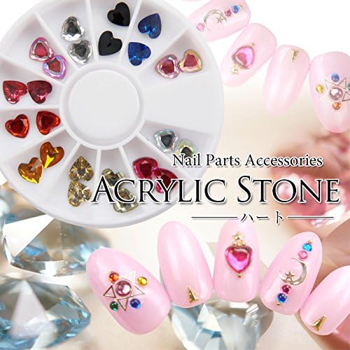 Amazon アクリルストーン ハート ネイルアート ネイルパーツ プチプラ ラインストーン 通販