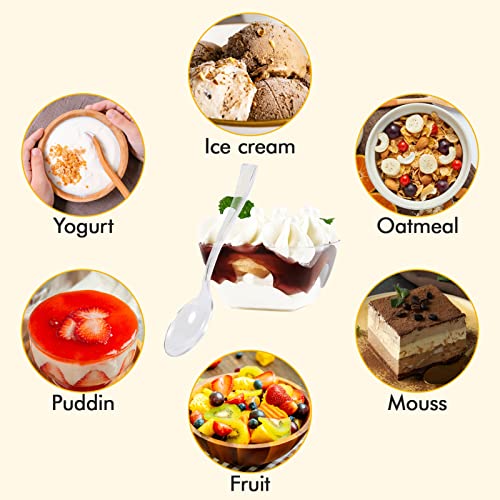 Jolly Chef 200 Pack 2.6 Oz Mini Dessert Cups With Spoons, Clear Plastic Pudding Appetizer Cups For Party - Small Reusable Serving Bowl Ideal For Christmas Halloween Wedding #TOP5