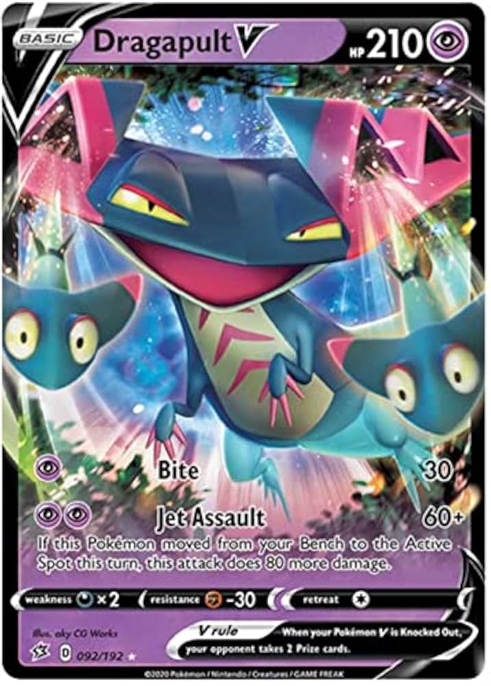 Dragapult V 092/192 Ultra rzadka karta Pokemon (SWSH Rebel