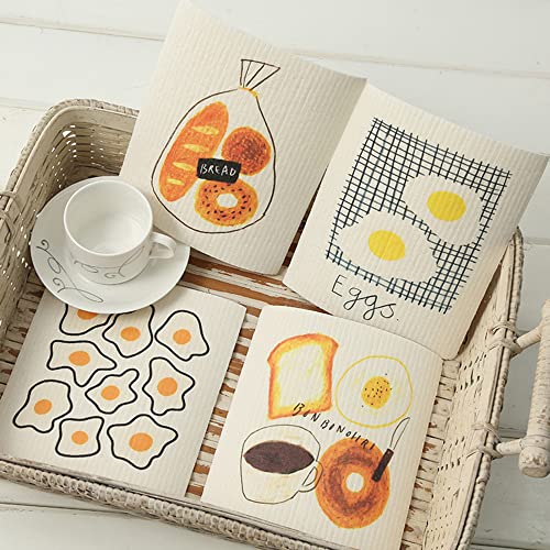 Reusable Nonstick Oil Cleaning Rags Papaya Paper Towels Dishwasher Safe For Kitchen Bar Mops Rugs #TOP2