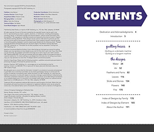 Organic Free-Motion Quilting Idea Book: 170+ Designs; Tips for Longarm & Domestic Machines; Plus Pla