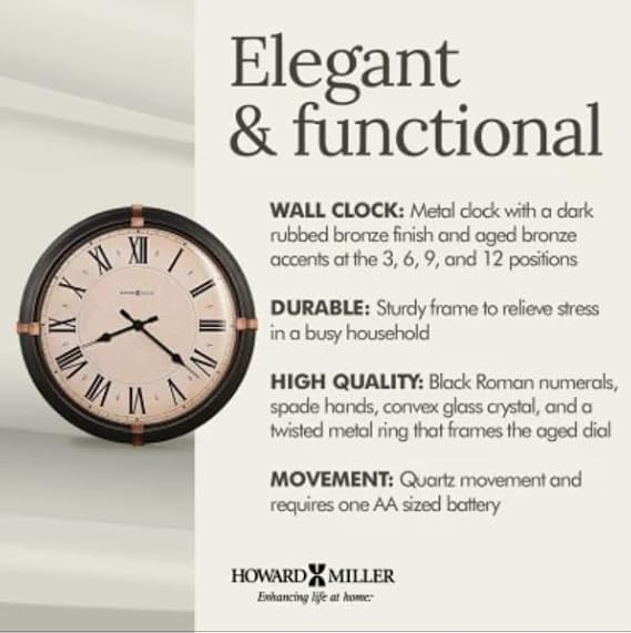 Howard Miller Atwater Wall Clock