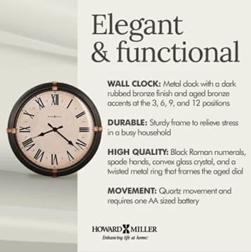 Howard Miller Atwater Wall Clock