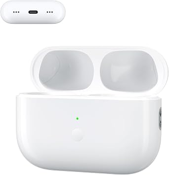Wireless Charging Case Compatible for Airpod Pro 1st 2nd Charger case with Type-C Charging Port Replacement for Airpod Pro 1st / 2nd Charging case Support Wireless 2.82Airpod pro 2 Type-C