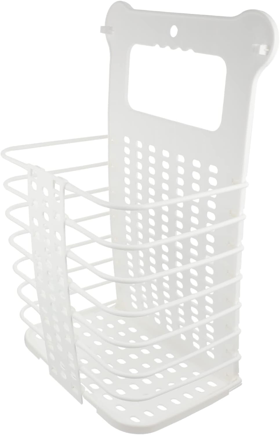 Foldable Laundry Basket Wall Mounted Clothes Storage Basket for Bathroom Large White Breathable Mesh Space Saving Organizer