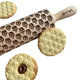 Skull Embossing Rolling pin. Laser Cut Embossed Dough Roller for Halloween Cookies and Ceramic by Algis Crafts