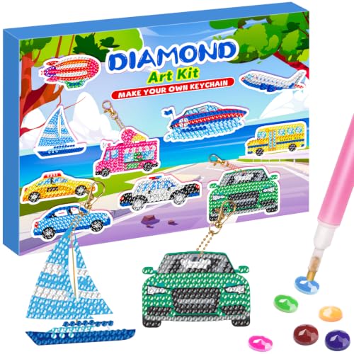 Labeol Diamond Art Kits for Kids with 5D Diamond Creat Your Own GEM Keychains Arts and Crafts for Kids Ages 8-12 Christmas Stocking Birthday Gifts for Kids 6+