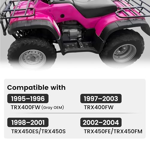 Image of ECOTRIC Fender Mud Guard Compatible with 1995-2004 Honda TRX400FW TRX450 Foreman FOURTRAX Mud Flaps 4Pcs
