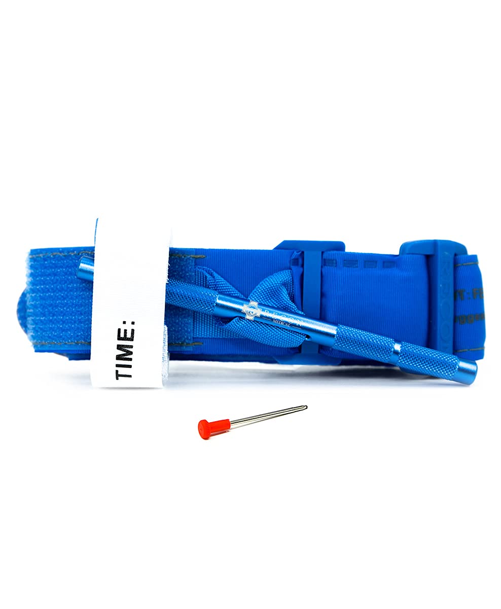 Blасk Frіdау - 40% оƒƒ Recon Medical Tourniquet (Blue) GEN 4B - Mil-Spec Kevlar Metal Windlass Aluminum First Aid Tactical Swat Medic Pre-Hospital Life Saving Hemorrhage Control Registration Card 1 Pack