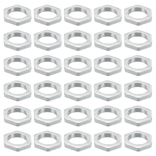 PATIKIL M14x1.0 Acciaio Dadi Esagonali 30pz Metrico Filettatura Dadi Viti Bullone Dispositivi Fissaggio Hardware Finitura Zincata per Lampade Macchinari Manutenzione 4mm Altezza