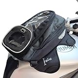 GEARS iWire Magnetic Motorcycle Tank Bag with Clear Plastic Window for Smartphone Interaction | Sport Bike Luggage with Rare Earth Magnets for Security, Convertible to Backpack