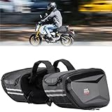 KEMIMOTO バイク サイドバッグ バイク バッグ 30L 大容量 拡張機能あり 左右セット 汎用 防水 EVA素材 バイク用バッグ オートバイ ブラック適格請求書発行可 KM6719