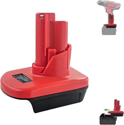 EID Adaptador de batería para Milwaukee, convierte el adaptador M18 a M12, conversión para batería Milwaukee M18 a batería M12 de 12 V, alimentación