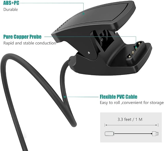 TUSITA Charger Compatible with Garmin Descent Mk1 Mk2 Mk2i Mk2S Mk3i X50i G1 G2 Solar, 1M - GPS Smartwatch Accessories