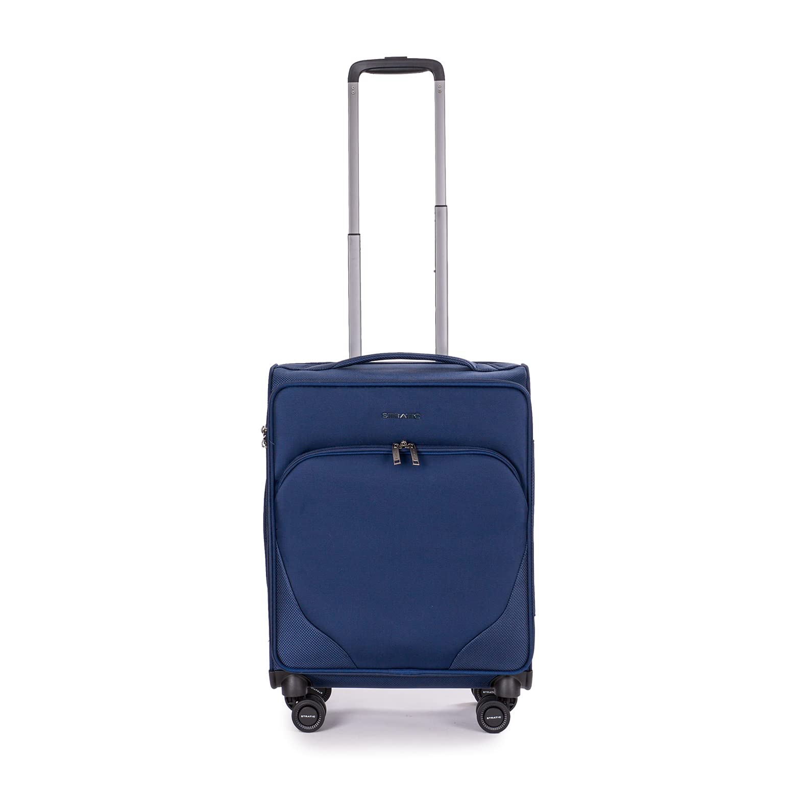 Stratic Mix Koffer Weichschale Reisekoffer Trolley Rollkoffer Handgepäck, TSA Kofferschloss, 4 Rollen