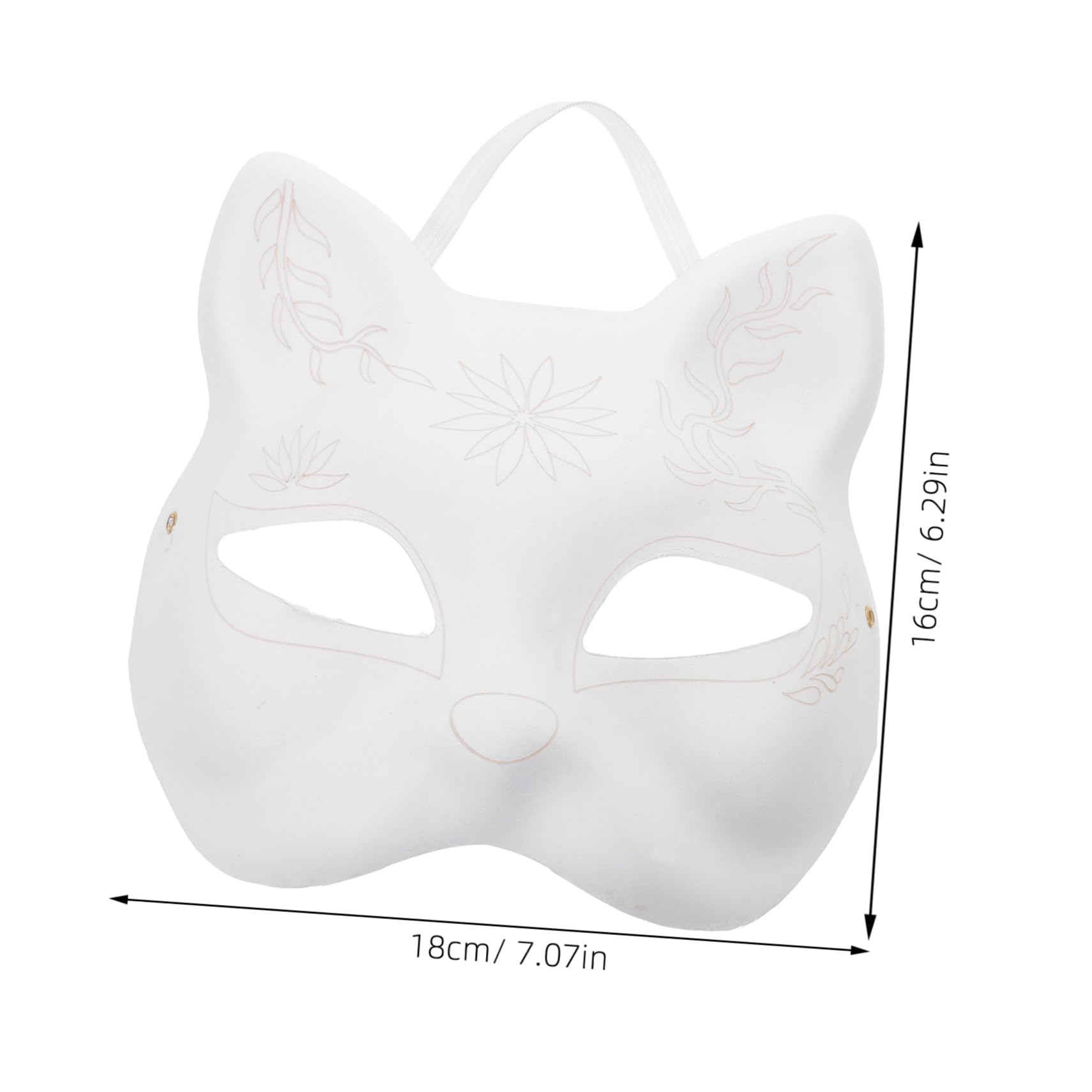PRETYZOOM 5Pcs Blank Cat Masks for Painting Unfinished Craft Masks for Parties Masquerade and Art Projects Safe and Convenient Cat Cosplay Supplies