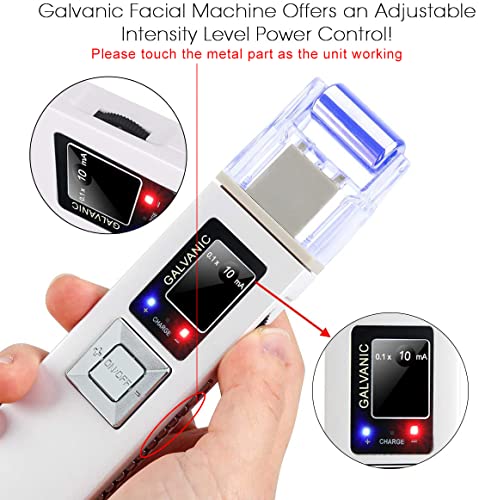 Máquina portátil de microcorrente galvânica firmadora de pele, massageador facial antienvelhecimento
