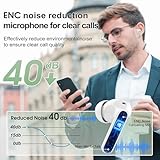Csasan Wireless Earbuds, Bluetooth 5.3 Headphones In Ear with 4 ENC Noise Cancelling Mic, 2025 Mini Deep Bass Stereo Ear Buds, 40H Playtime Bluetooth Earphones, IP7 Waterproof Earbuds, Green - Image 3