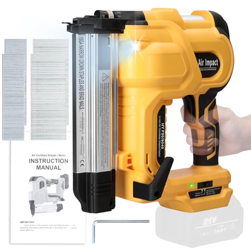 VISLONE - VISLONE Akku-Nagelmaschine, elektrischer Hefter, Holzbearbeitungsnagler mit 200 Stück 32 mm und 200 Stück 50 mm Nägeln