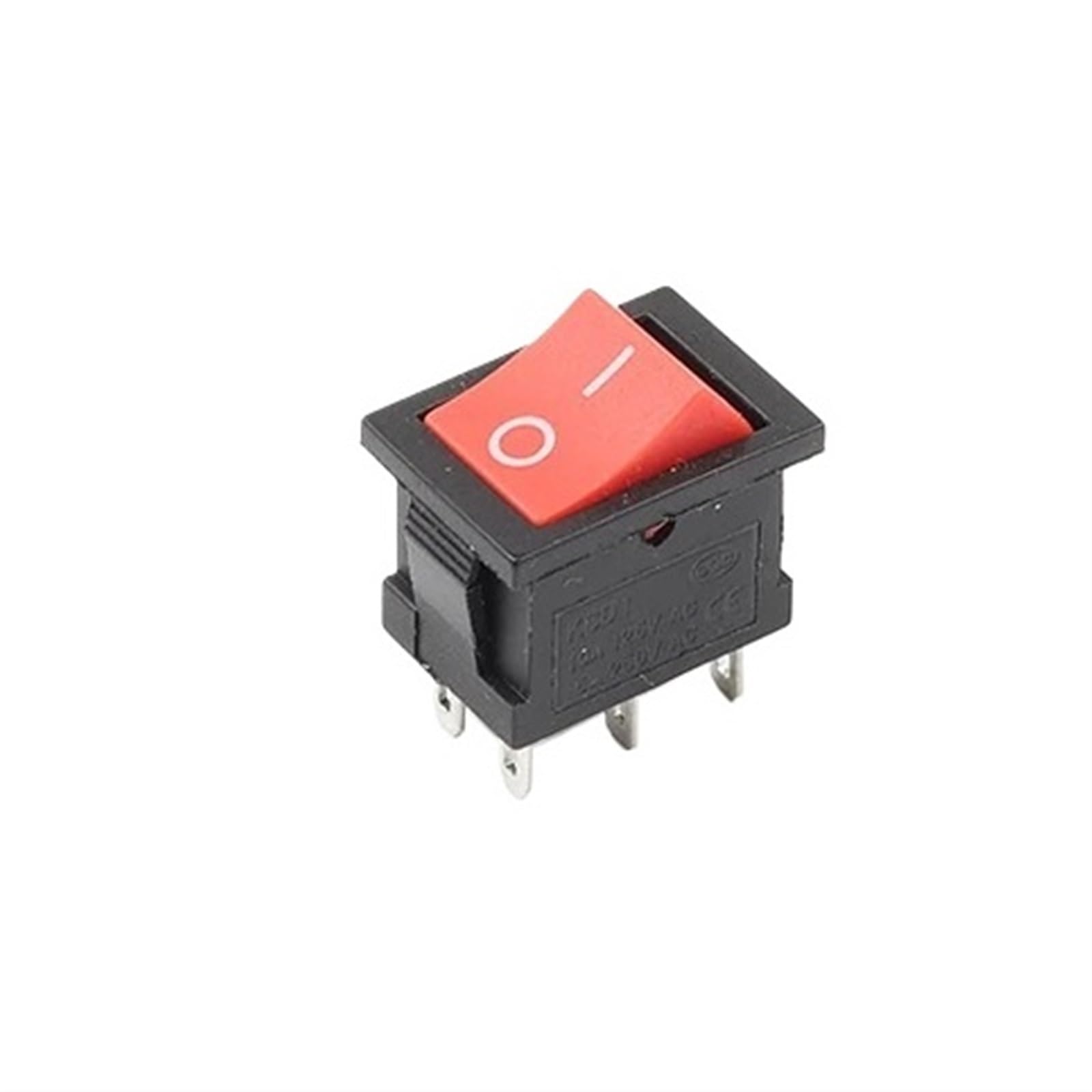 5 Pz/lotto KCD2 6PIN 21X15mm DPDT Nero Bianco Pulsante Interruttore a bilanciere ON-OFF-ON ON-ON Barca di alimentazione interruttore a bilanciere 6A/250V 10A/125V(Red Black)