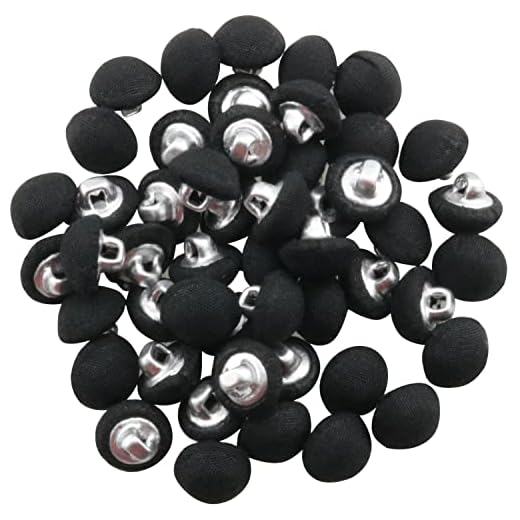 YHXiXi 50pcs Tuxedo Buttons Metal Shank Buttons 10mm for Prom Dresses, Wedding Dresses, Tuxedos, Suits, Wedding Dresses, Shirts etc, Black