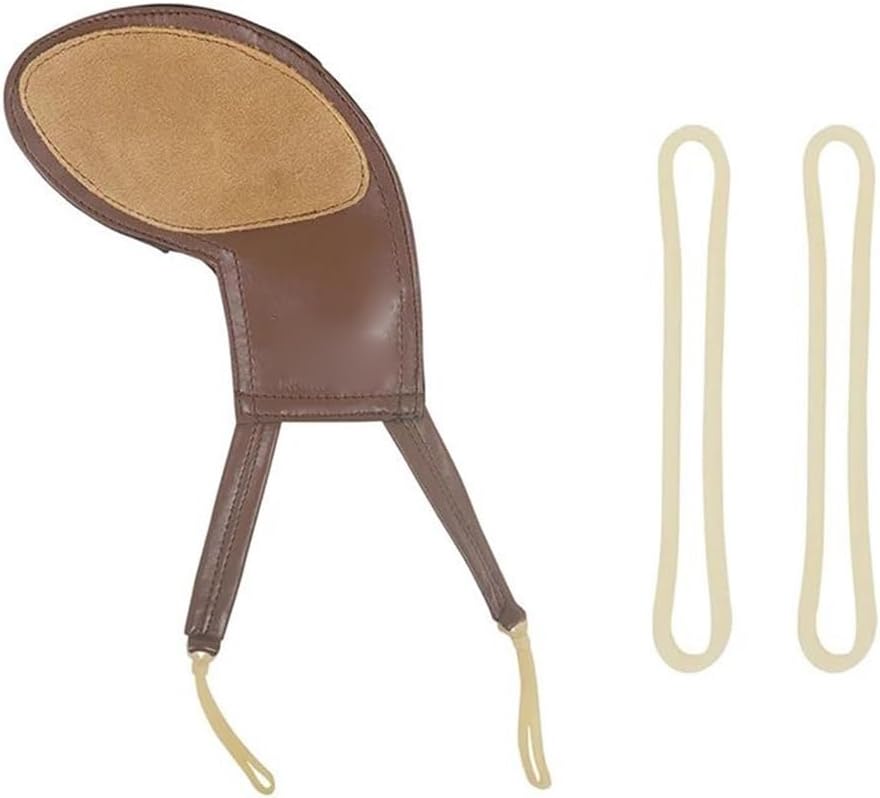 Violin Accessories Professional Violin Chin Rest Soft Leather Shoulder Pad Suitable For 1/16 String Instrument Accessories(Black,4/4 3/4)