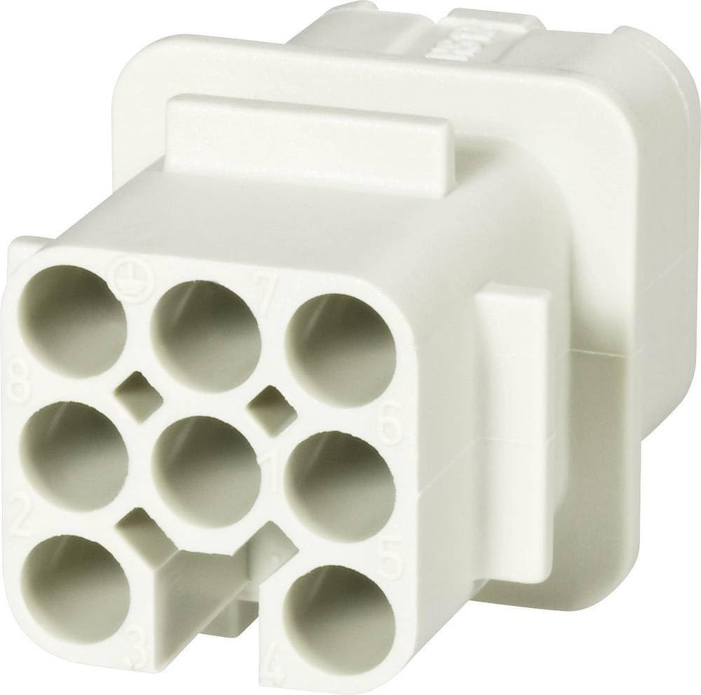 HARTING 09360083101 3A, 8+PE, 9 Contacts, HAN D Series, Heavy Duty Connector, Insert, Less Contacts, Receptacle