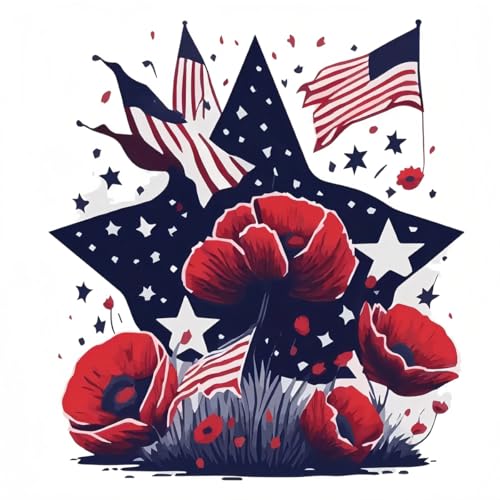 TOLOVIS Flag Flowers Toilet Cover Sticker Decals,Flower leaf bird Waterproof Toilet Lid Tank Seat Decals Cistern Self-Adhesive Bathroom Wall Sticker