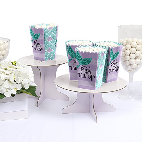 Big Dot of Happiness Let\'s Be Mermaids - Baby Shower or Birthday Party Favor Popcorn Treat Boxes - Set of 12