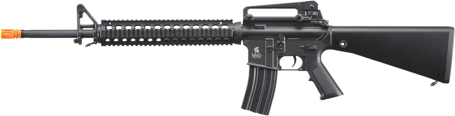 Lancer Tactical Gen 2 Long Rail M4 AEG Airsoft w/ 12'' Free Float Rail System (1000 Rounds BBS, Battery & Charger Included)