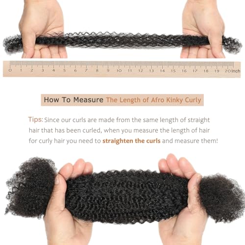 Afro Kinky Bulk Human Hair for Braiding – 20 Inch, Double Drawn, 35g/Strand, Natural Black – Kinky Curly Braiding Hair for Locs, Twists, Loc Repair, Dreadlock Extensions (Natural Black, 20 Inch) - Image 4