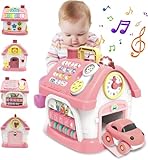 SORFURBOW Montessori Toys for 1+ Year Old Girl - Toddler Toys Age 1-2, 8-in-1 Toys with Sound/Lights/Music/Clock/Telephone/Car,Smart Learning Home Easter Basket Stuffers