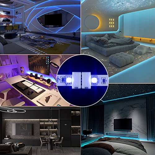 10Pcs Led Strip Connectors - Led Light Connectors, 4 Pin 10Mm Led Connectors For Strip Lights, Led Light Strip Connectors, Led Strip Light Connectors 4 Pin, Rgb Strip Connector For Smd 5050 #TOP5